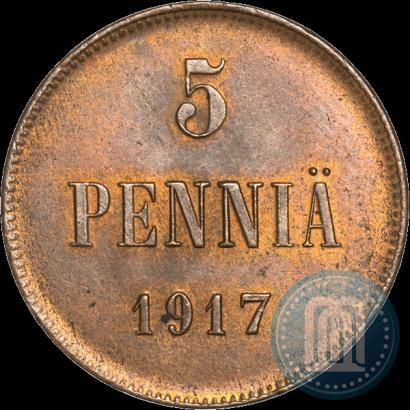 Picture 5 pennia 1917 year  