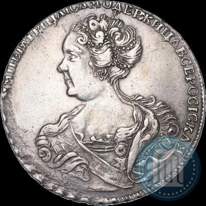 Picture 1 rouble 1725 year СПБ "Petersburg type, portrait turned to the left"