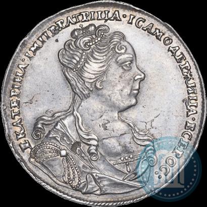 Picture 1 rouble 1727 year  "Moscow type, portrait turned to the right"