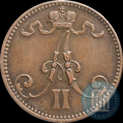 Picture 5 pennia 1866 year  