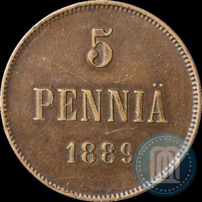 Picture 5 pennia 1889 year  