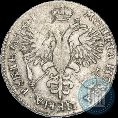 Фото 1 рубль 1719 года OK "Портрет в латах"