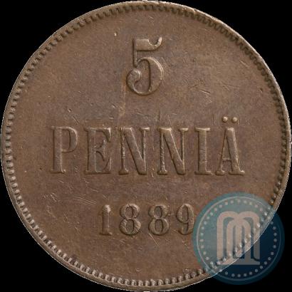 Фото 5 пенни 1889 года  