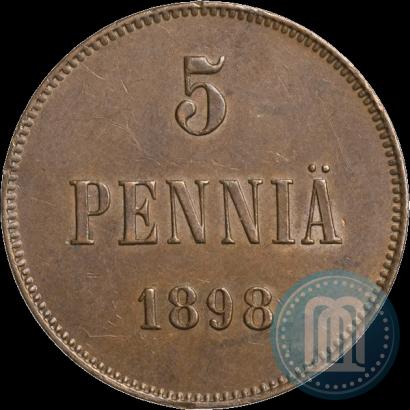 Фото 5 пенни 1898 года  