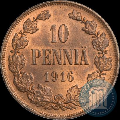 Picture 10 pennia 1916 year  