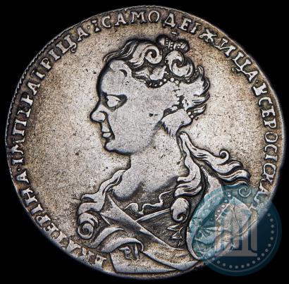 Picture 1 rouble 1726 year  "Moscow type, portrait turned to the left"