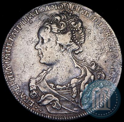 Picture 1 rouble 1726 year СПБ "Petersburg type, portrait turned to the left"