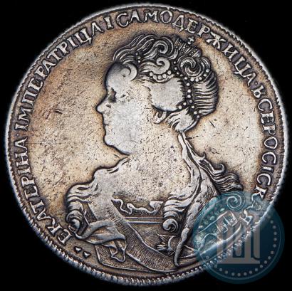Picture 1 rouble 1726 year СПБ "Petersburg type, portrait turned to the left"