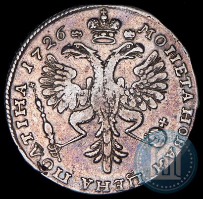 Picture Poltina 1726 year  "Moscow type, portrait turned to the right"