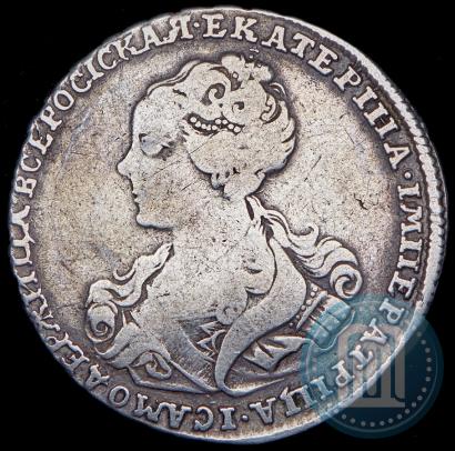 Picture Poltina 1726 year  "Moscow type, portrait turned to the left"