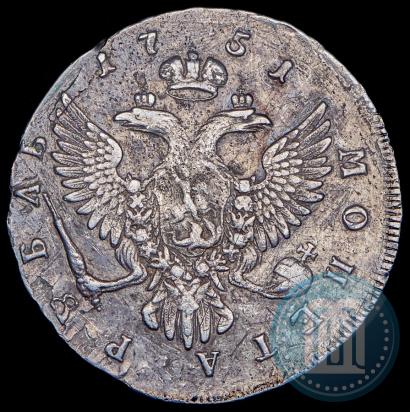 Фото 1 рубль 1751 года ММД 