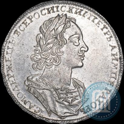 Фото 1 рубль 1724 года  "Портрет в античных доспехах"