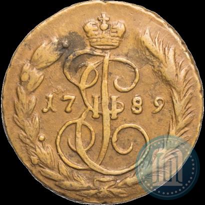Picture 1 kopeck 1789 year ЕМ 