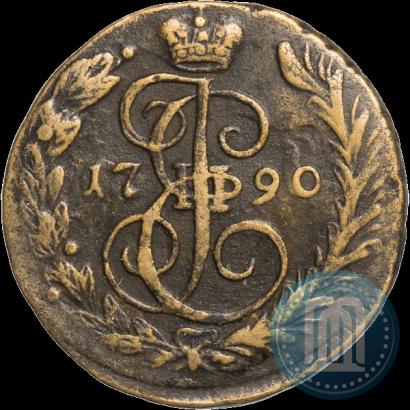 Picture 1 kopeck 1790 year ЕМ 