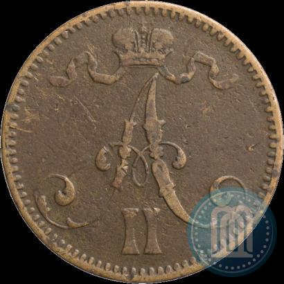 Picture 5 pennia 1866 year  