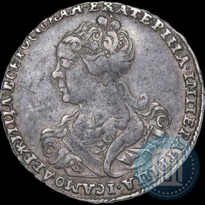 Фото Полтина 1726 года  "Московский тип, портрет влево"