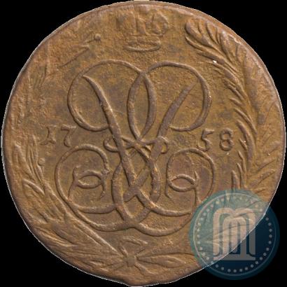 Фото 1 копейка 1758 года  