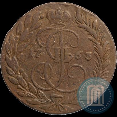 Фото 2 копейки 1763 года ММ 