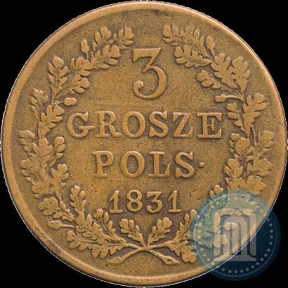 Фото 3 гроша 1831 года KG "Польское восстание"