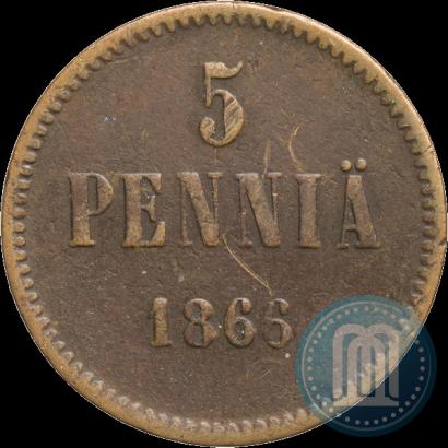 Фото 5 пенни 1866 года  