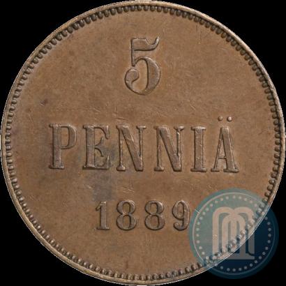 Picture 5 pennia 1889 year  