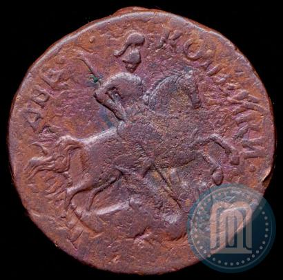 Фото 2 копейки 1758 года  "Номинал над Св. Георгием"