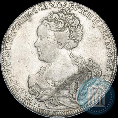 Фото 1 рубль 1726 года СПБ "Петербургский тип, портрет влево"