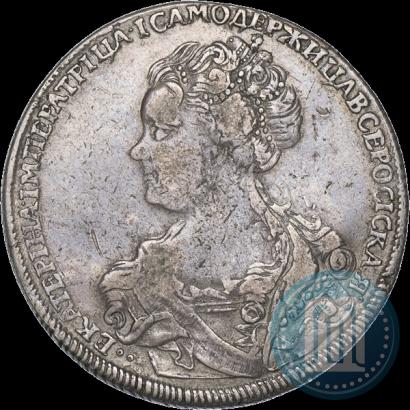 Фото 1 рубль 1726 года СПБ "Петербургский тип, портрет влево"