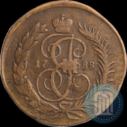Фото 2 копейки 1788 года ММ 