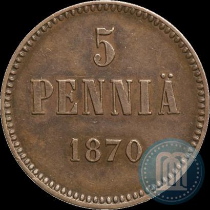 Picture 5 pennia 1870 year  
