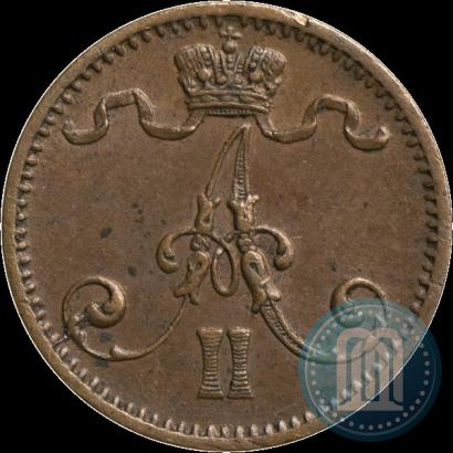 Фото 1 пенни 1875 года  