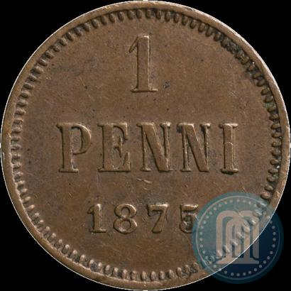 Фото 1 пенни 1875 года  