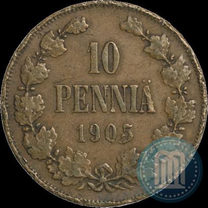 Фото 10 пенни 1905 года  