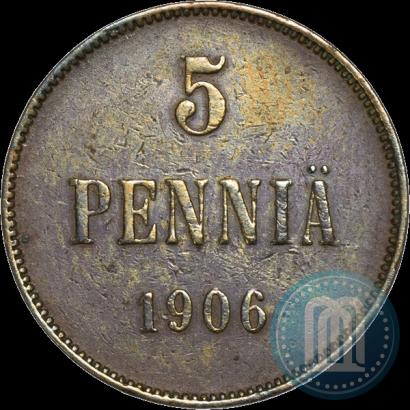 Picture 5 pennia 1906 year  