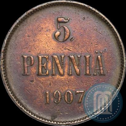 Фото 5 пенни 1907 года  