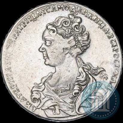 Фото 1 рубль 1726 года  "Московский тип, портрет влево"