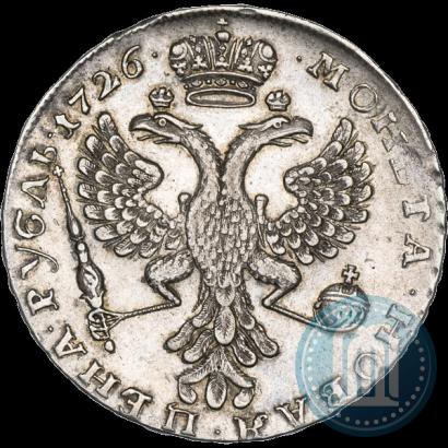 Фото 1 рубль 1726 года  "Московский тип, портрет влево"