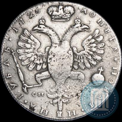 Фото 1 рубль 1726 года СПБ "Петербургский тип, портрет вправо"