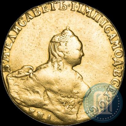 Фото 10 рублей 1758 года ММД 