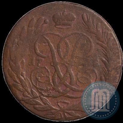 Фото 5 копеек 1758 года ММ 