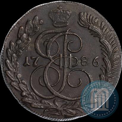 Фото 5 копеек 1786 года КМ 