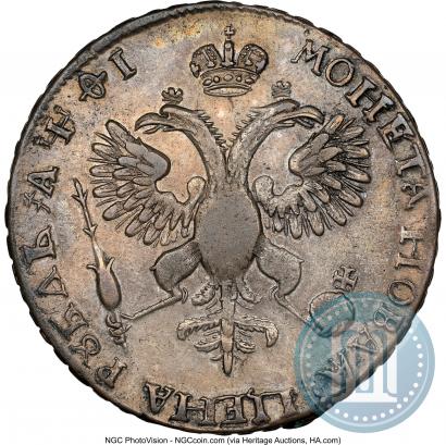 Фото 1 рубль 1719 года OK-L "Портрет в латах"