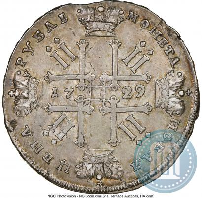 Picture 1 rouble 1729 year  "Type of 1727"