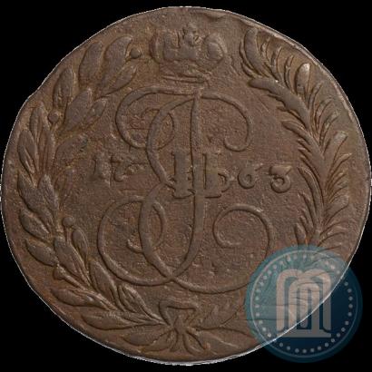 Фото 2 копейки 1763 года ММ 