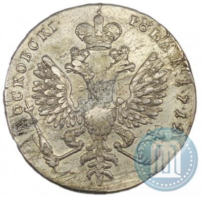 Фото 1 рубль 1712 года  "Портрет работы С. Гуэна"