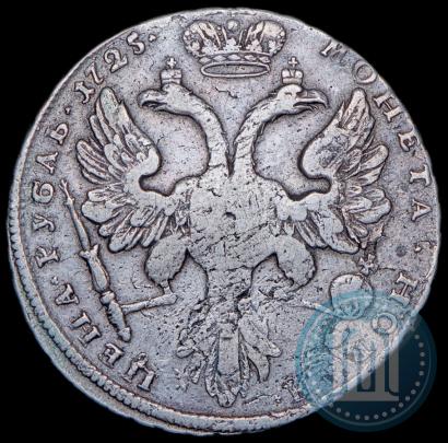 Фото 1 рубль 1725 года  "Петербургский тип, портрет влево"