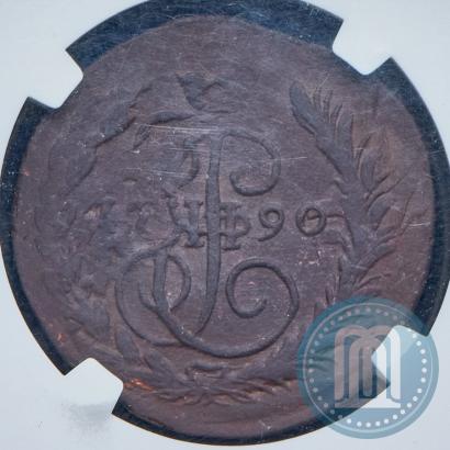 Picture 1 kopeck 1790 year ЕМ 