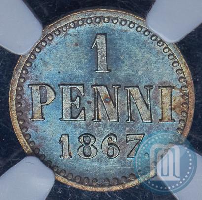 Фото 1 пенни 1867 года  