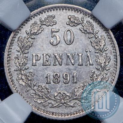 Фото 50 пенни 1891 года L 