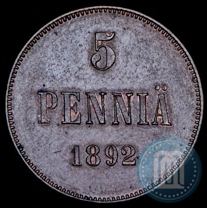 Фото 5 пенни 1892 года  